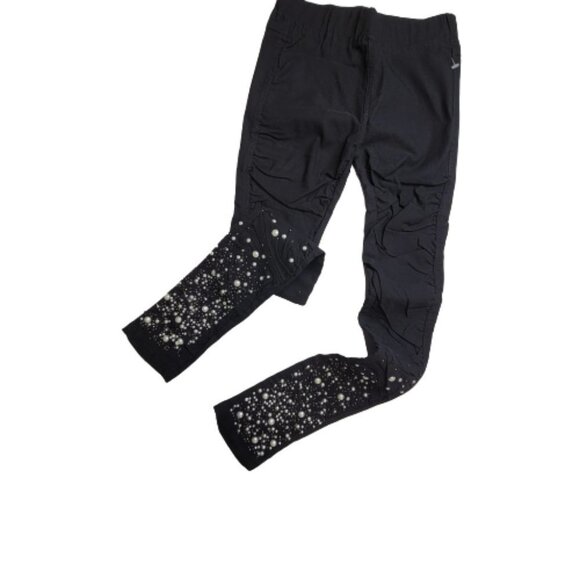 Black  Skin Tight Jeggings with  Sparkling Sequins Size XS Small  Petite - Picture 3 of 14